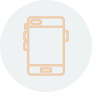 cep telefonu simgesi, vektör, illüstrasyon