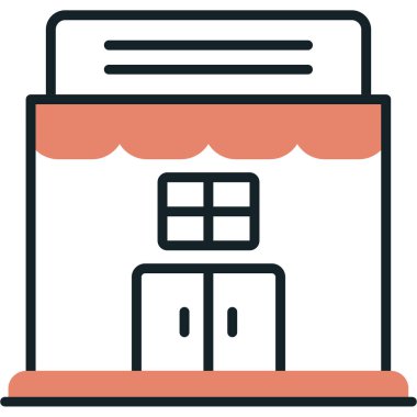 Dükkan. Web simgesi basit illüstrasyon