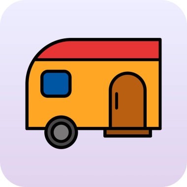 Kervan vektör simgesi. Basit tasarım