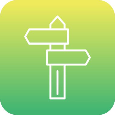 Vektör illüstrasyonu, yol işareti