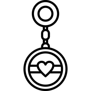 Kalp ikonu vektör illüstrasyonu