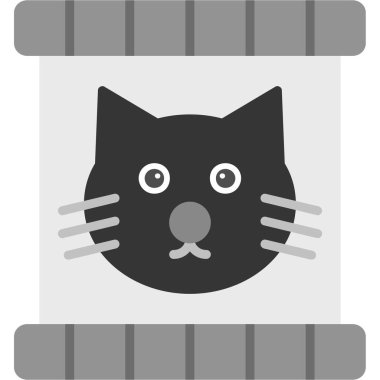 Düz bir hayvan kedi simgesi