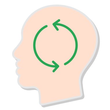 Oklu insan kafası, vektör simgesi tasarımı