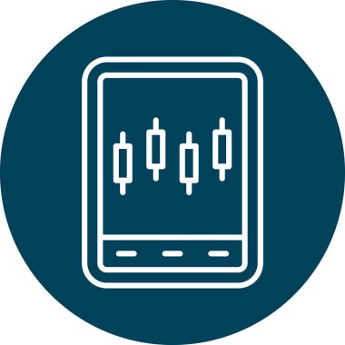 cep telefonu vektör simgesi. iki renkli düz simge, mavi ve gri renkler, beyaz arkaplan.