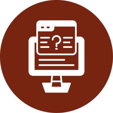 SSS düz vektör simgesi