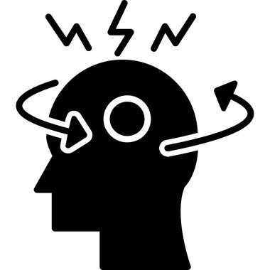 beyin simgesi tasarımı vektör çizimi