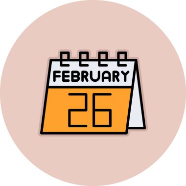 Takvim simgesi vektör illüstrasyonu