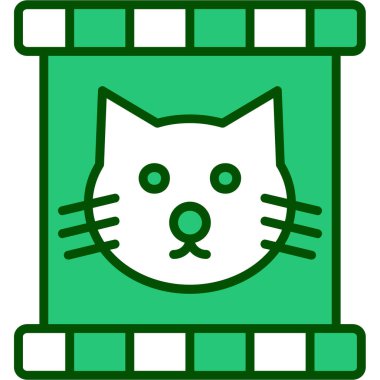 kedi simgesi vektör illüstrasyonu