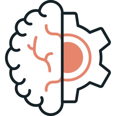 Beyin. Web simgesi basit tasarım