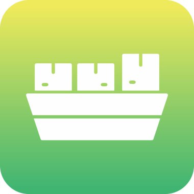 Eşsiz kargo gemisi vektör simgesi