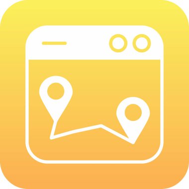 harita simgesi vektör illüstrasyonu