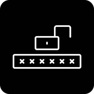 parola ikonu vektör illüstrasyonu