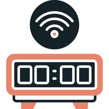 Alarm saat vektör simgesi modern basit vektör illüstrasyonu