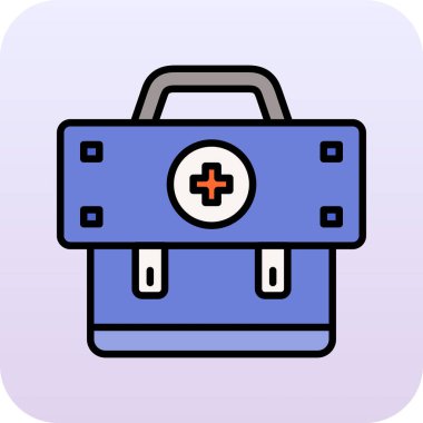 İlk yardım kiti simgesi, vektör illüstrasyonu