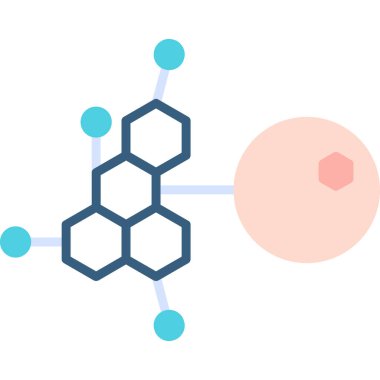 Bir molekülün vektör çizimi