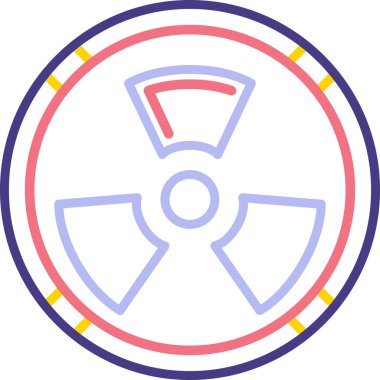 Nükleer. Web simgesi basit illüstrasyon