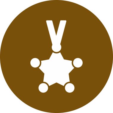 İzole edilmiş tek bir ödül madalyasının vektör illüstrasyonu