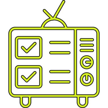 Bir pano simgesinin vektör illüstrasyonu