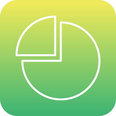 Pasta grafiğinin vektör çizimi modern simge