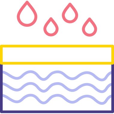 su damlası ikon vektör illüstrasyonu