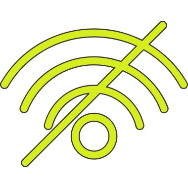 Wi-fi işareti. Vektör. Beyaz arkaplanda yeşil simge