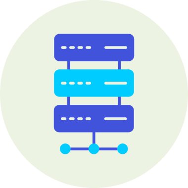 veritabanı web simgesi, basit vektör illüstrasyonu