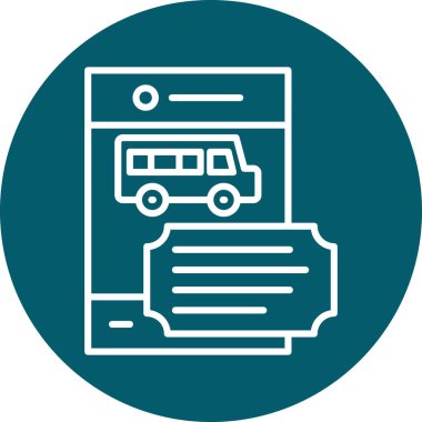 Otobüs. Web simgesi basit illüstrasyon