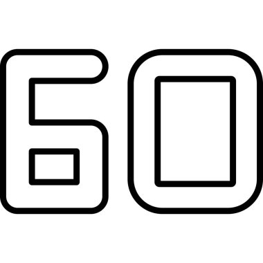 Vektör çizimi. Beyaz arkaplanda siyah harfler 690..