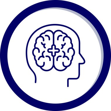 beyin ikonu vektör illüstrasyonu