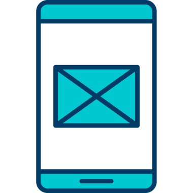 Akıllı telefon simgesinin vektör illüstrasyonu