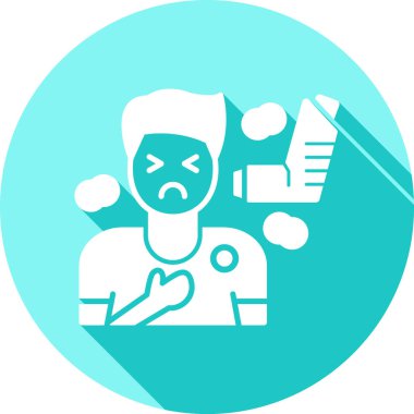 Kalp simgesi olan bir adamın vektör çizimi