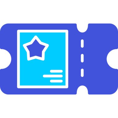 bilet simgesi, vektör illüstrasyonu basit tasarım