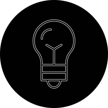 Ampulün vektör illüstrasyonu, fikir simgesi