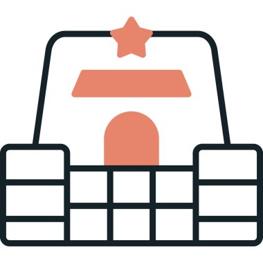 Otel simgesi vektör illüstrasyonu