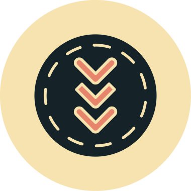 Bir çember simgesinin vektör illüstrasyonu