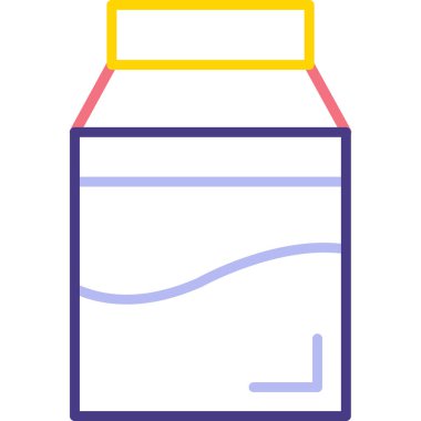 Süt ikonu vektörü. Ana hatlı süt işareti. izole kontur sembolü