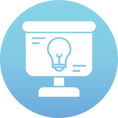 Ampul. Web simgesi basit illüstrasyon