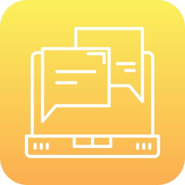 ileti ikonu vektör illüstrasyonu