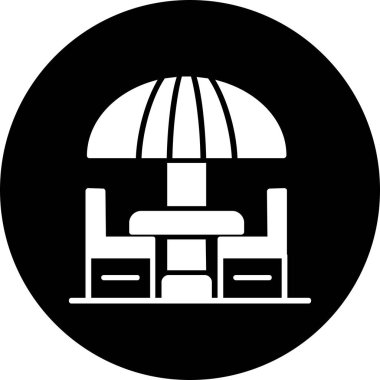 Sandalye simgesinin vektör illüstrasyonu