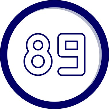 Sekiz numaralı simge, vektör illüstrasyonu