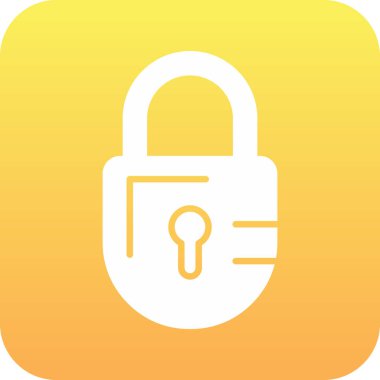 Asma kilit simgesi. düz dizayn biçimi 10