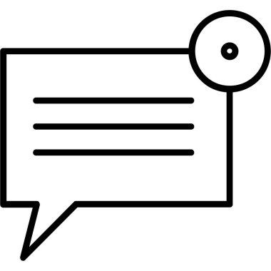 kabarcık sohbet ileti simgesi