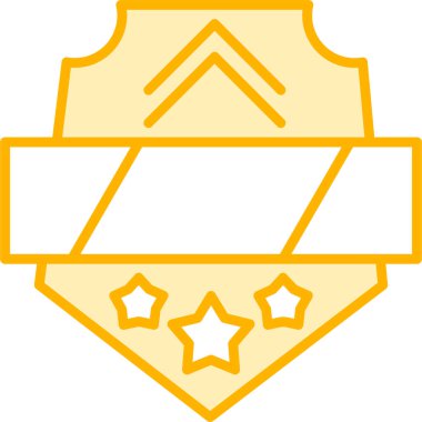 Moda tarzında izole edilmiş altın madalya simgesi