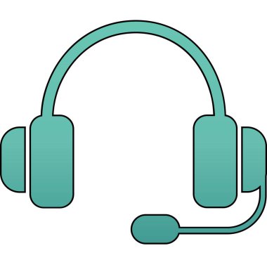 Kulaklık ikonu. vektör illüstrasyonu