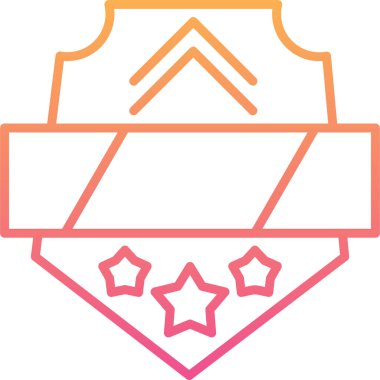 Bir kalkan simgesinin vektör illüstrasyonu