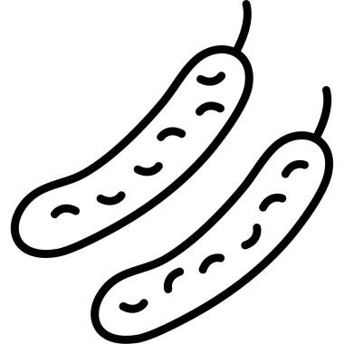 Sosis. Web simgesi basit illüstrasyon