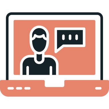 çevrimiçi konferans vektör simgesi