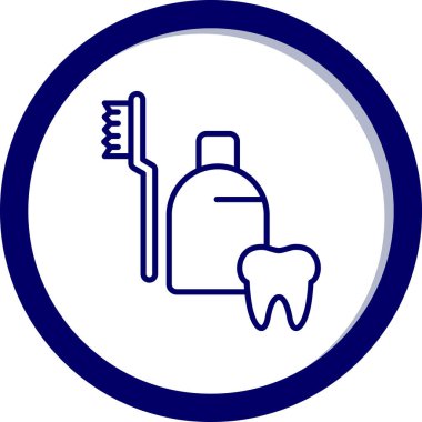 Diş simgesinin vektör illüstrasyonu
