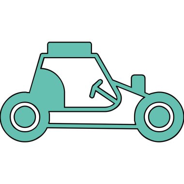 motosiklet simgesi, vektör illüstrasyonu