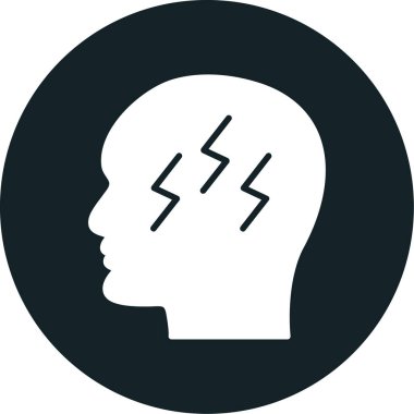 baş düz yuvarlak vektör simgesi